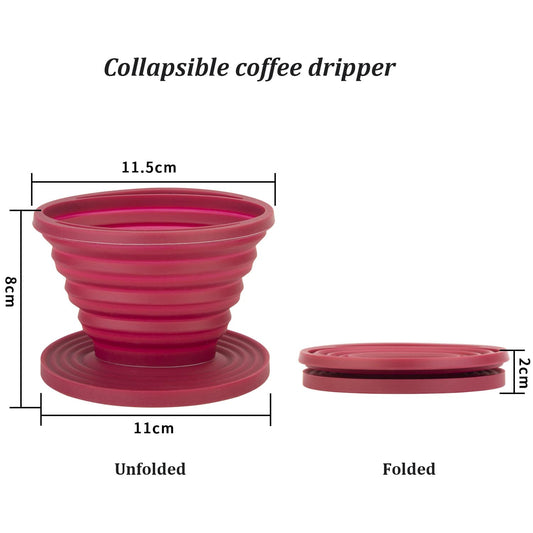 MERMOO YILAN Collapsible Pour Over Coffee Dripper Silicone Camping Coffee Dripper V132