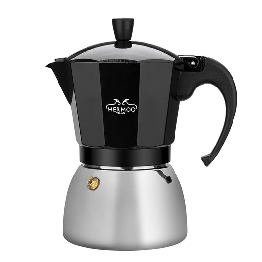 MERMOO YILAN Induction Moka Pot 6cups Stovetop Espresso Maker