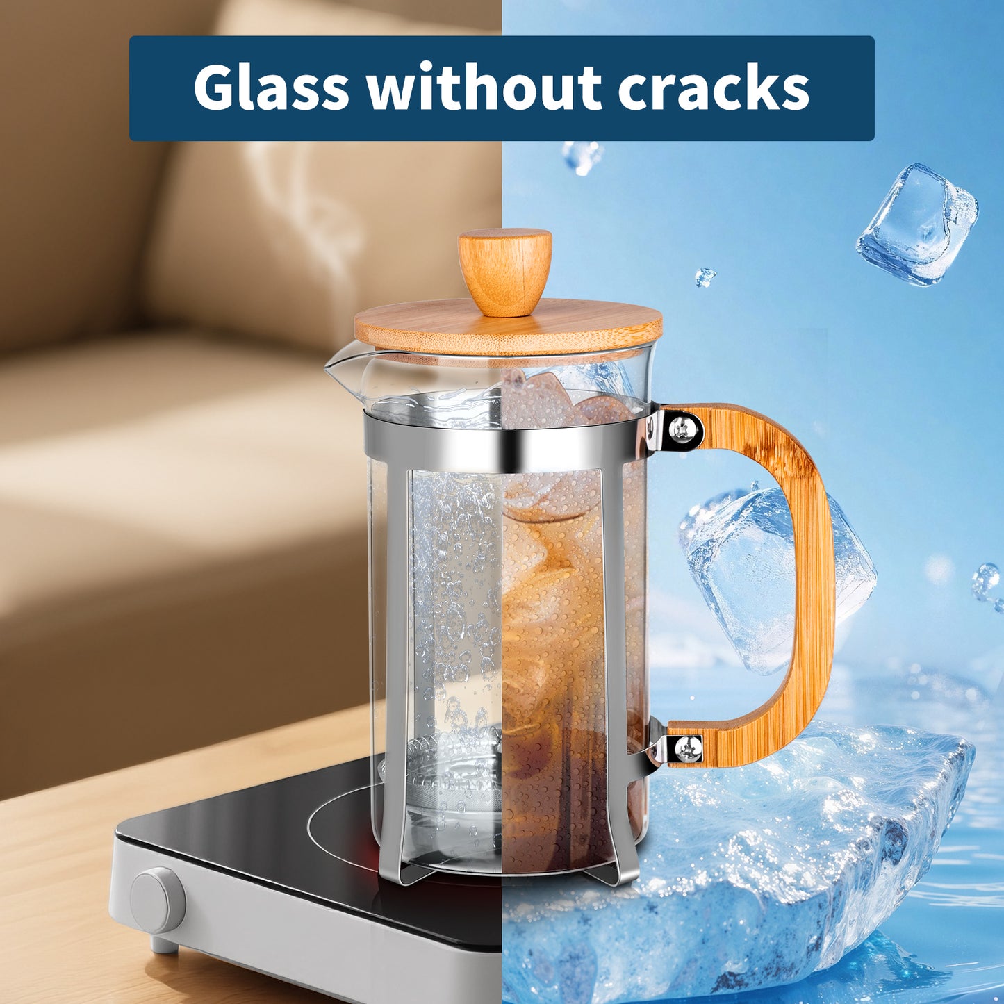 Glass French Press 600ml