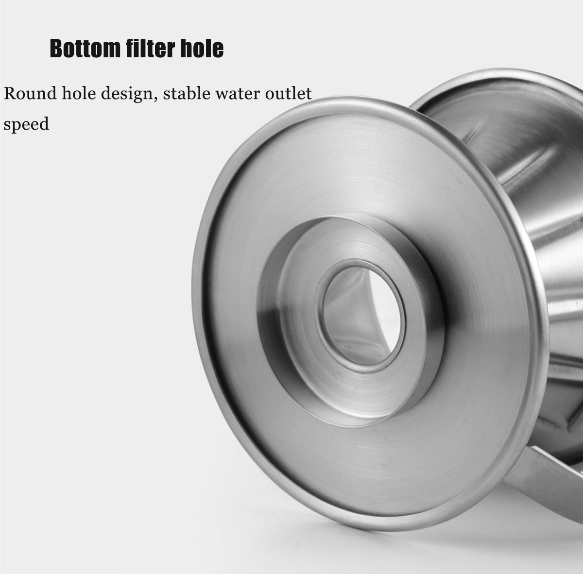 【Classic V60 Coffee Dripper】 Pour-Over Filter Cone 304 Stainless Steel, 2 Sizes for Home & Camping MERMOO YILAN V141