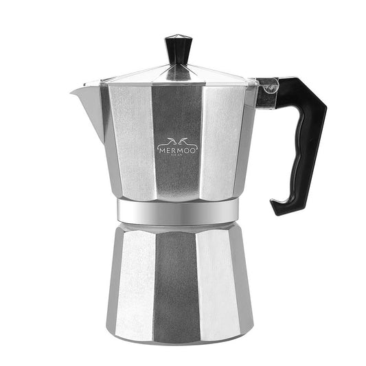 MERMOO YILAN Moka Pot 3/6/9 Cup Stovetop Espresso Maker – Italian Coffee Maker for Gas & Electric Stoves
