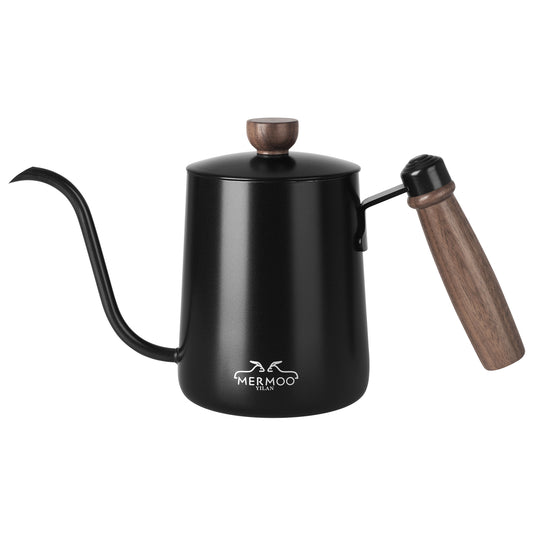 MERMOO YILAN Gooseneck Kettle 20oz Stovetop Pour Over Kettle Wooden Handle