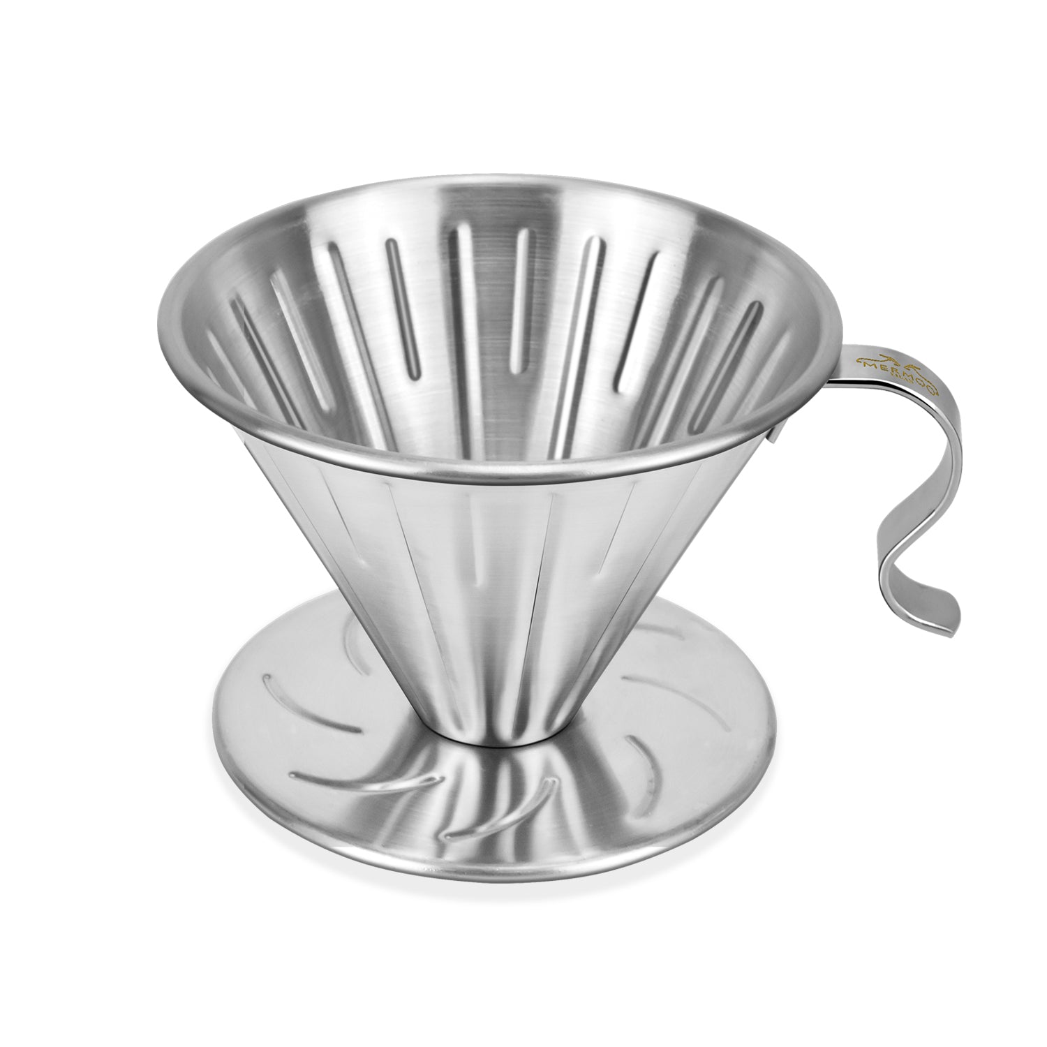 【Classic V60 Coffee Dripper】 Pour-Over Filter Cone 304 Stainless Steel, 2 Sizes   for Home & Camping MERMOO YILAN V141
