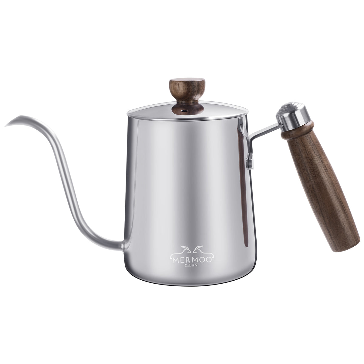 MERMOO YILAN Gooseneck Kettle 20oz Stovetop Pour Over Kettle Wooden Handle