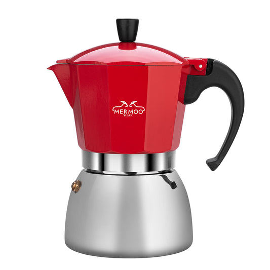 MERMOO YILAN Induction Moka Pot 6cups Stovetop Espresso Maker