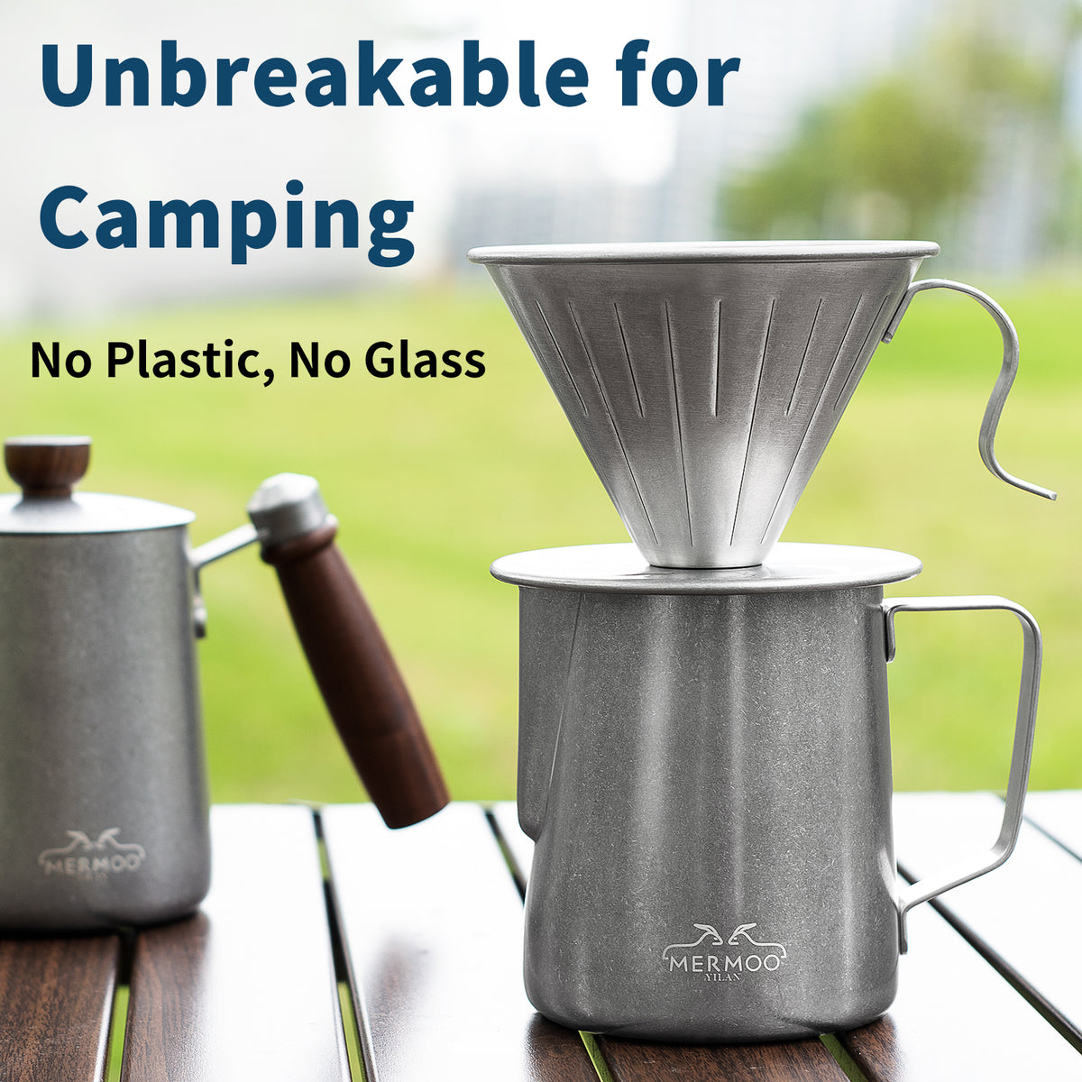 MERMOO YILAN Pour Over Coffee Maker Coffee Dripper & Coffee Server Set 600ml for 1-4 cups