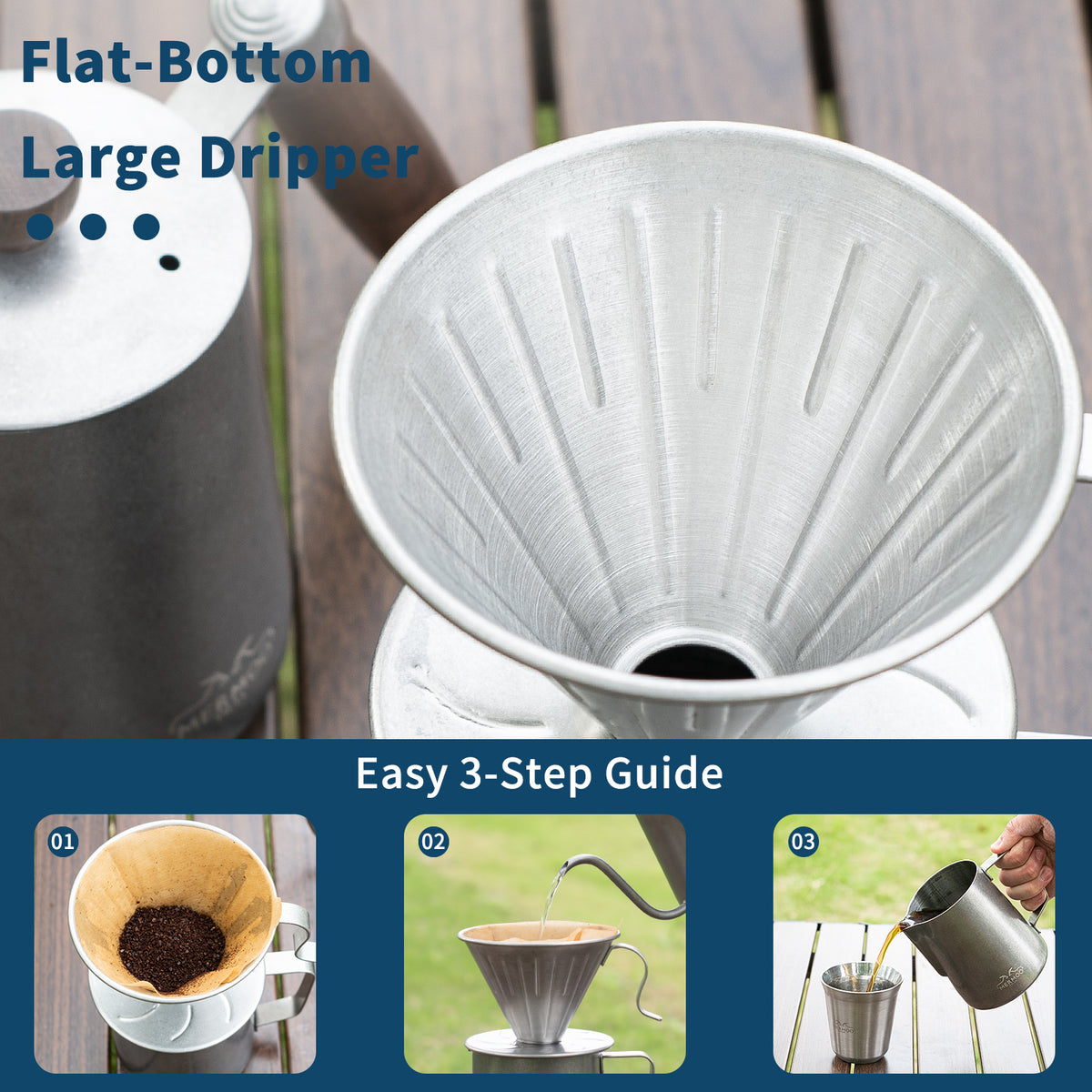 MERMOO YILAN Pour Over Coffee Maker Coffee Dripper & Coffee Server Set 600ml for 1-4 cups