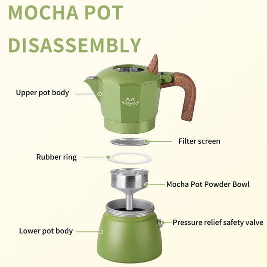 2 shots Double Valve Moka Pot