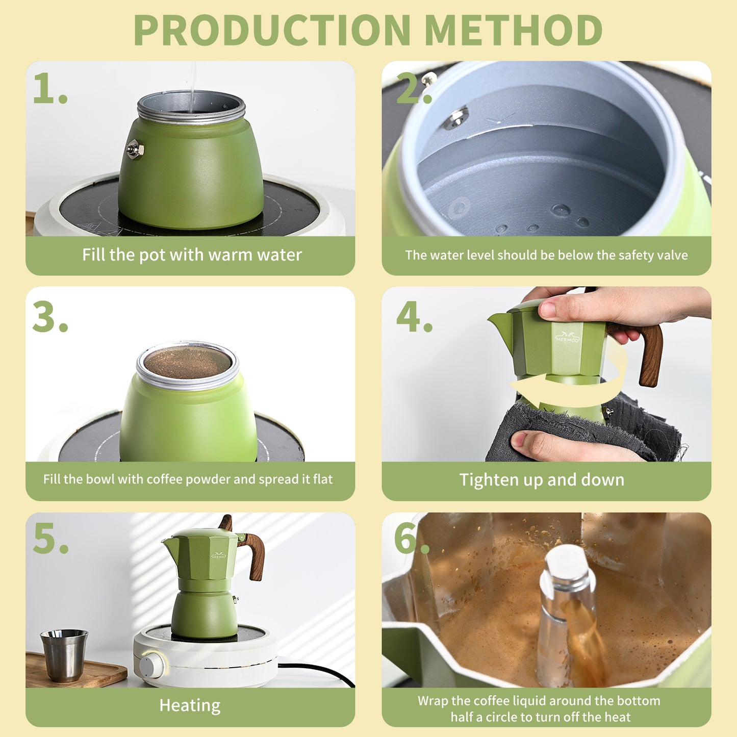 2 shots Double Valve Moka Pot
