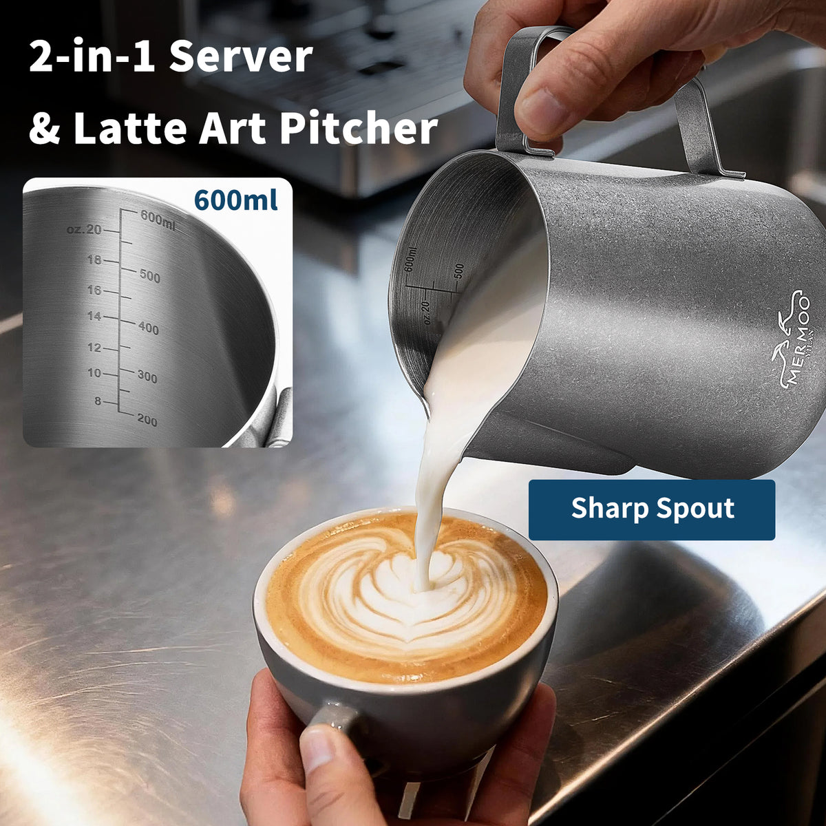 MERMOO YILAN Pour Over Coffee Maker Coffee Dripper & Coffee Server Set 600ml for 1-4 cups