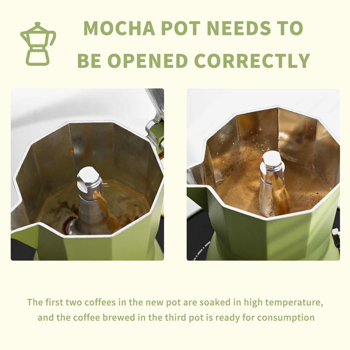2 shots Double Valve Moka Pot